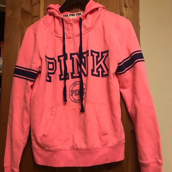 PINK Victoria's Secret Tops - Victoria secret pink Half zip hoodie